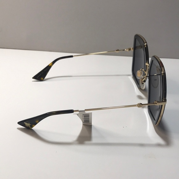 New Authentic iconic Gucci GG0106S 001 Black Hexagonal  display picture 1